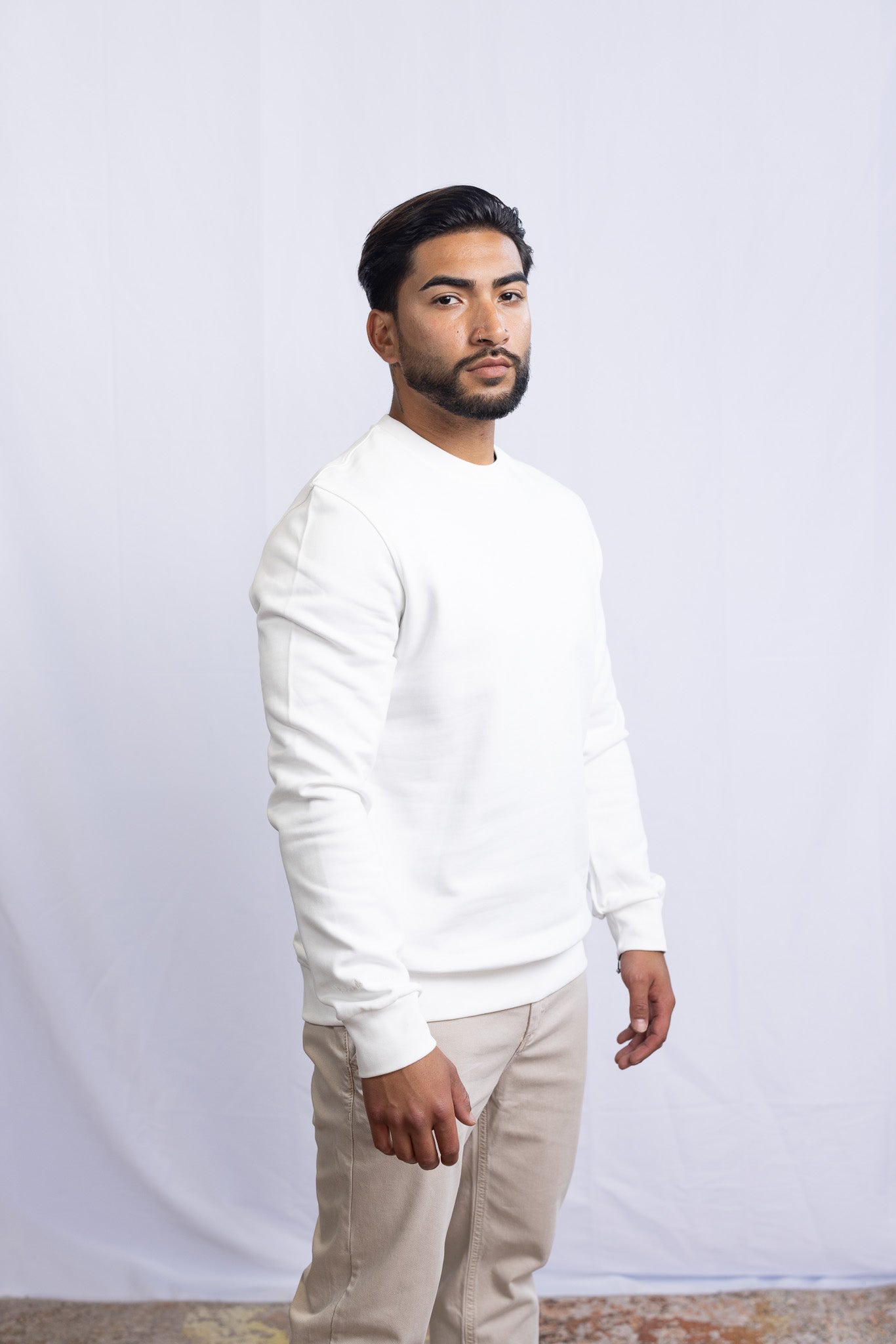 GS Classic Sweatshirt 380 GSM - Weiß - Green Stitches