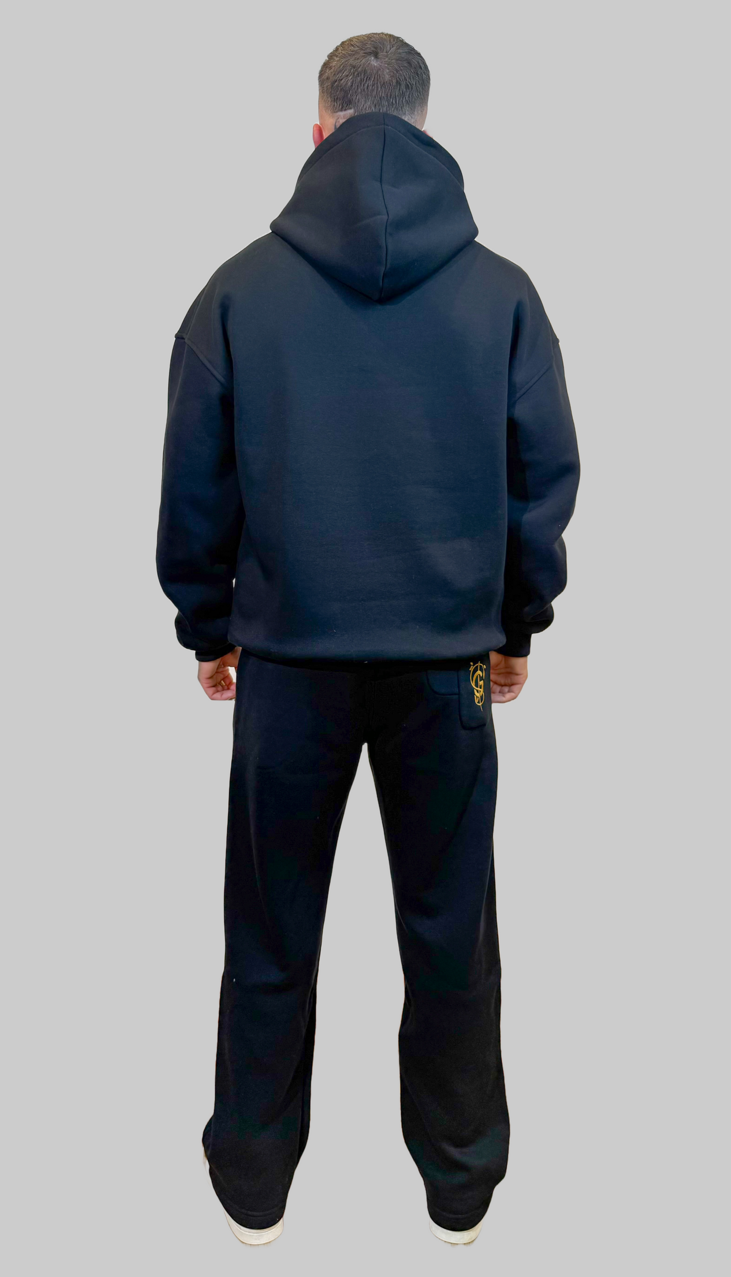 GS Baggy Jogginghose Schwarz - Green Stitches