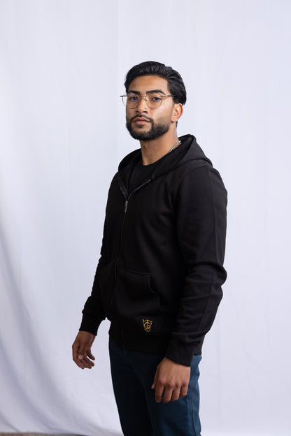 GS Classic Zipper Schwarz - Green Stitches