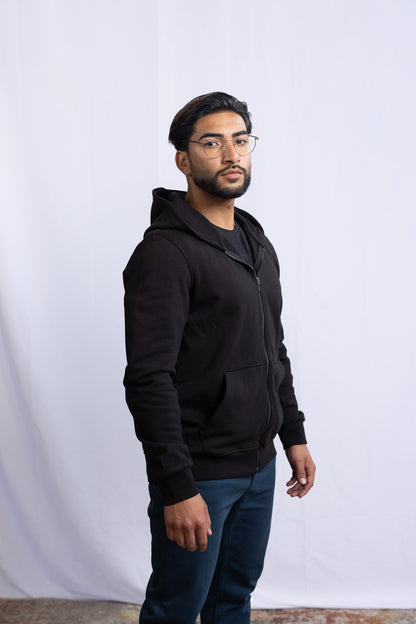 GS Classic Zipper Schwarz - Green Stitches