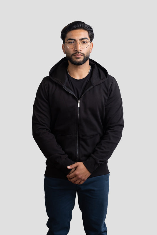 GS Classic Zipper Schwarz - Green Stitches