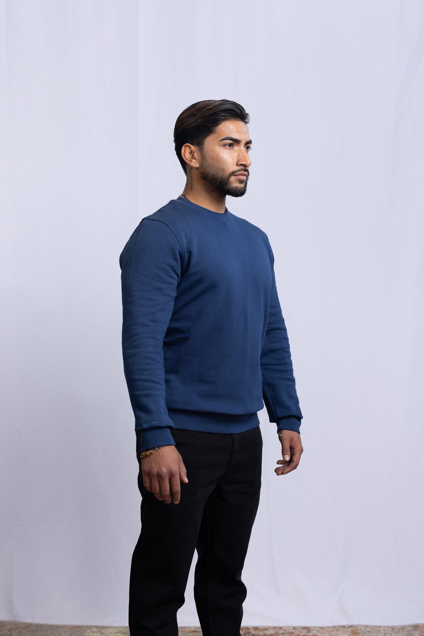 GS Classic Sweatshirt 380 GSM - Blau - Green Stitches