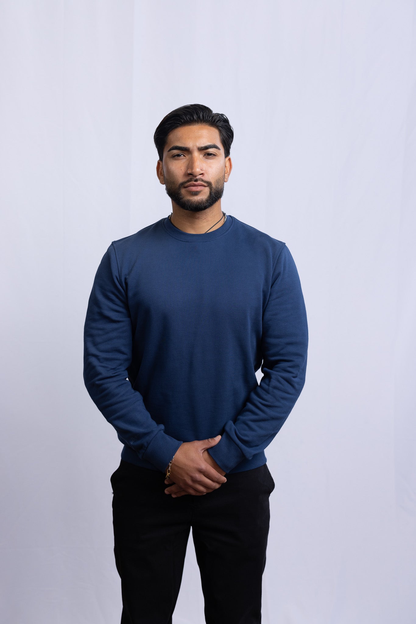 GS Classic Sweatshirt 380 GSM - Blau - Green Stitches