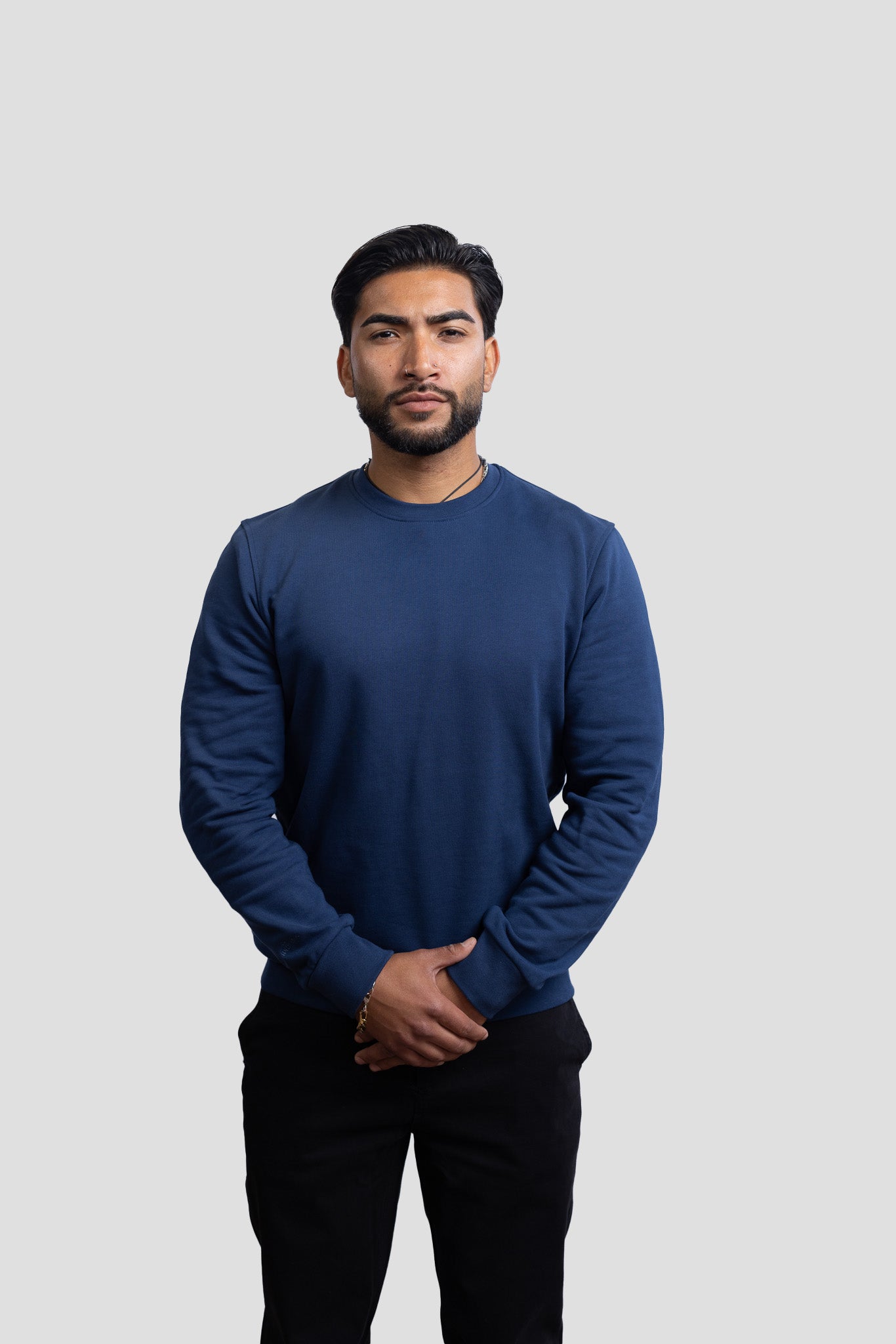 GS Classic Sweatshirt 380 GSM - Blau - Green Stitches