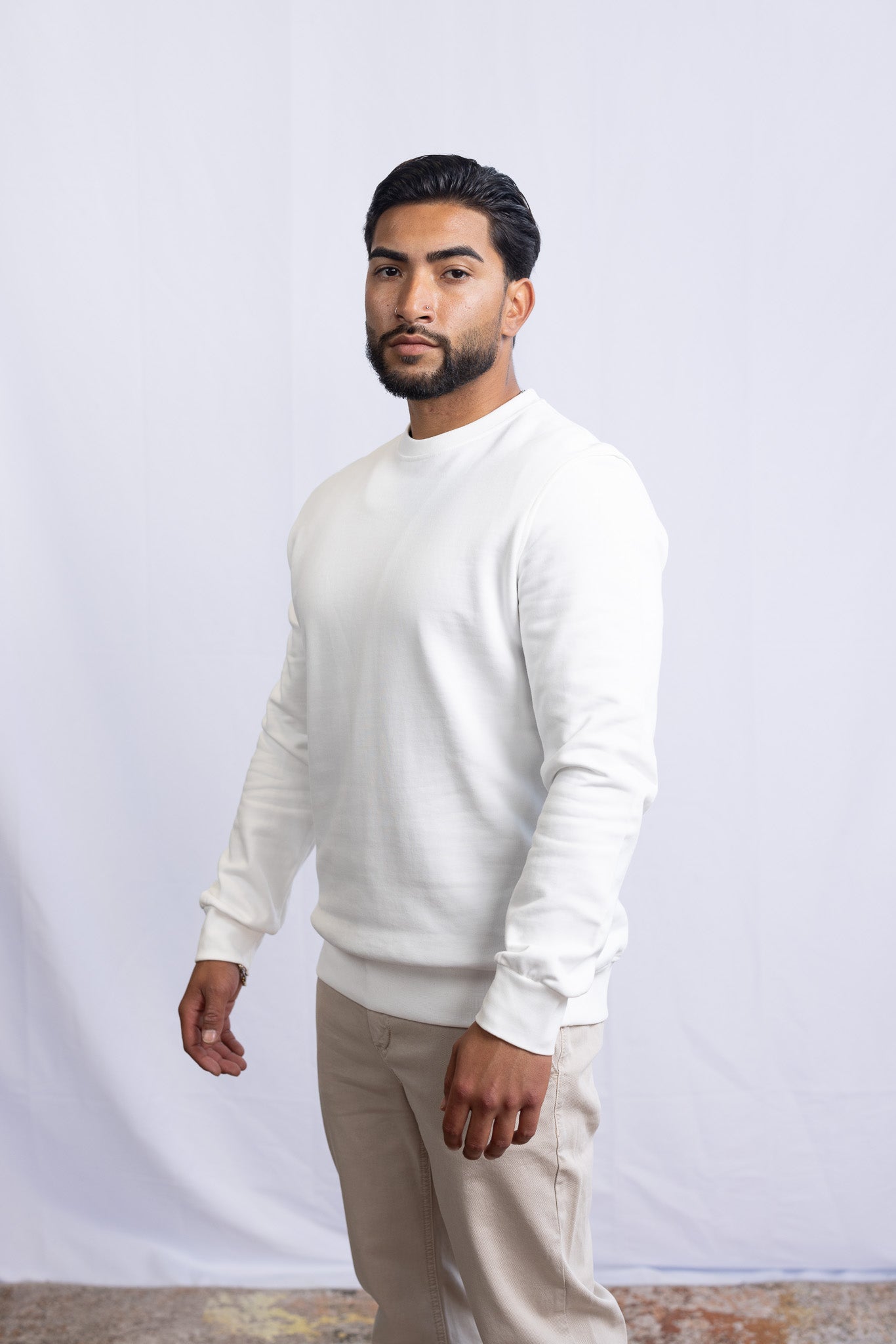 GS Classic Sweatshirt 380 GSM -  Weiß - Green Stitches