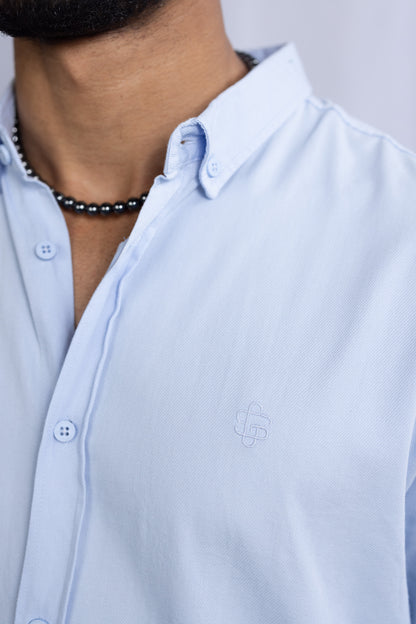 GS Hemd Slim Fit - Hell Blau - Green Stitches