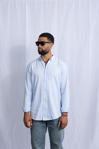 GS Hemd Slim Fit - Hell Blau - Green Stitches