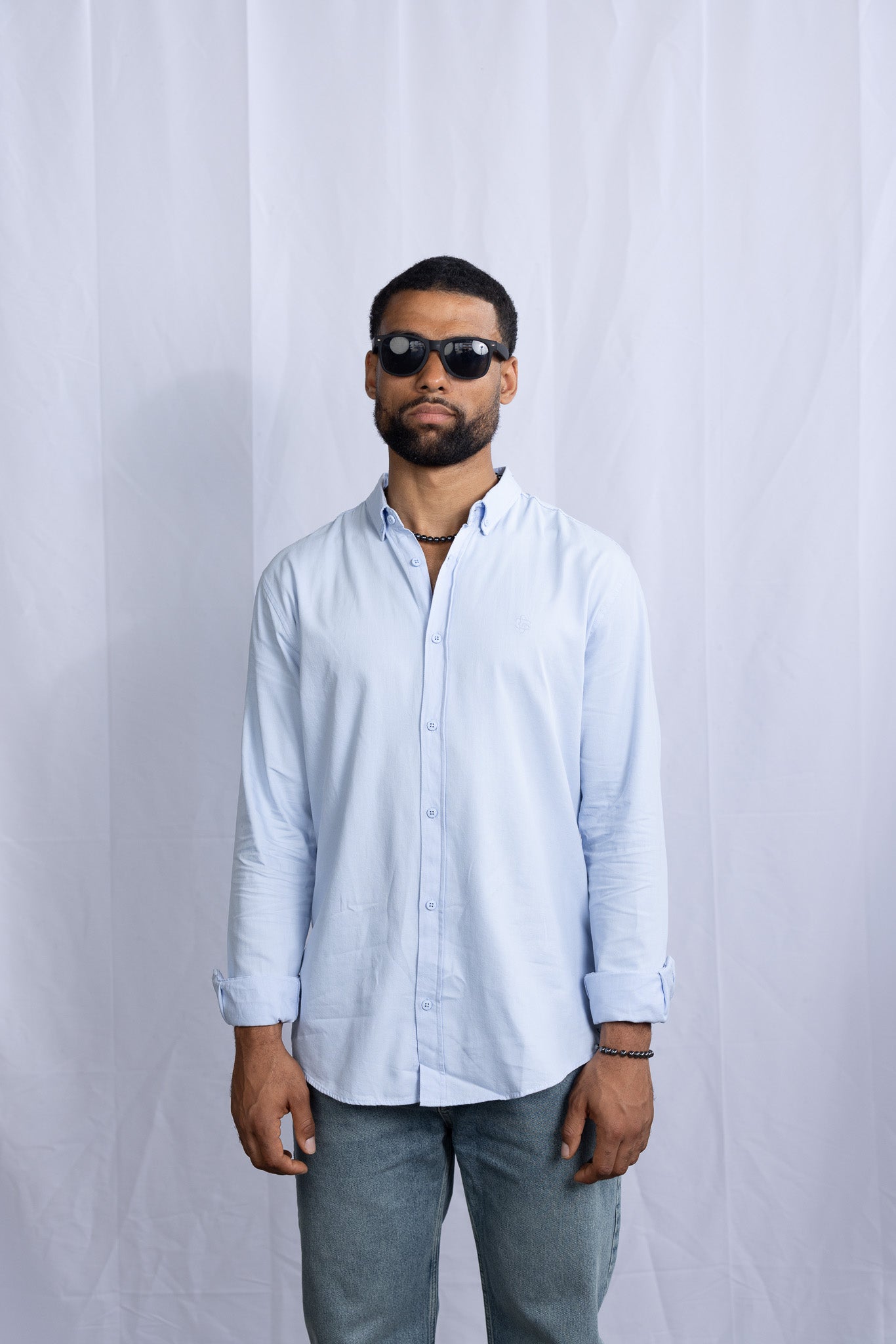 GS Hemd Slim Fit - Hell Blau - Green Stitches