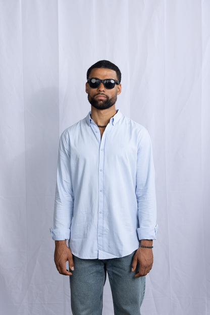 GS Hemd Slim Fit - Hell Blau - Green Stitches