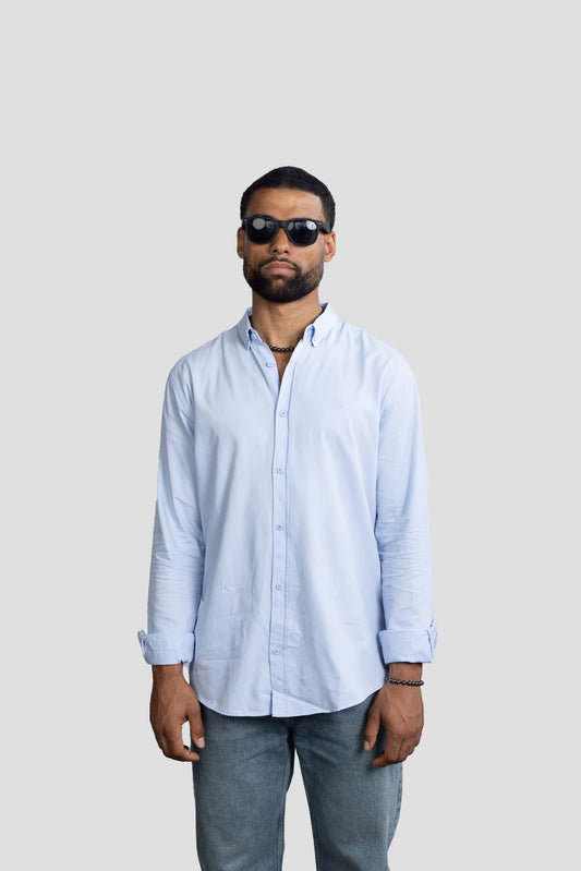 GS Hemd Slim Fit - Hell Blau - Green Stitches