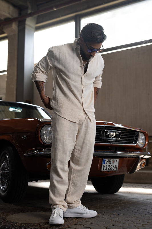 GS Baumwollhose - Green Stitches