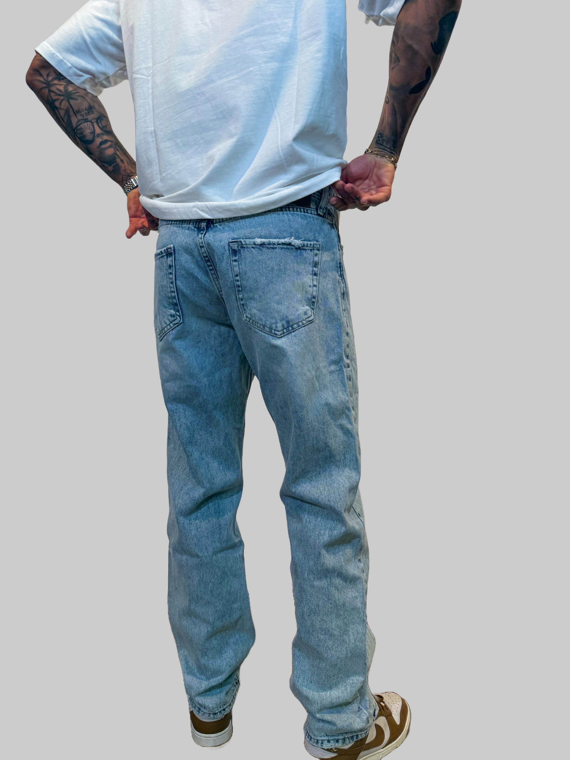 GS Baggy Jeans Light Blue - Green Stitches