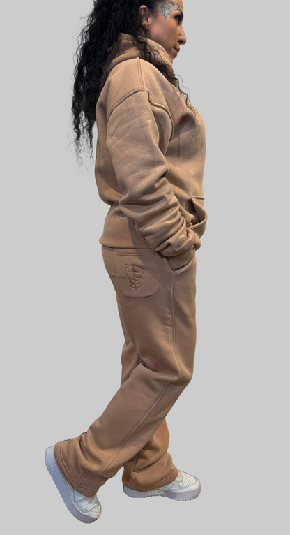 GS Baggy Jogginghose Beige - Green Stitches