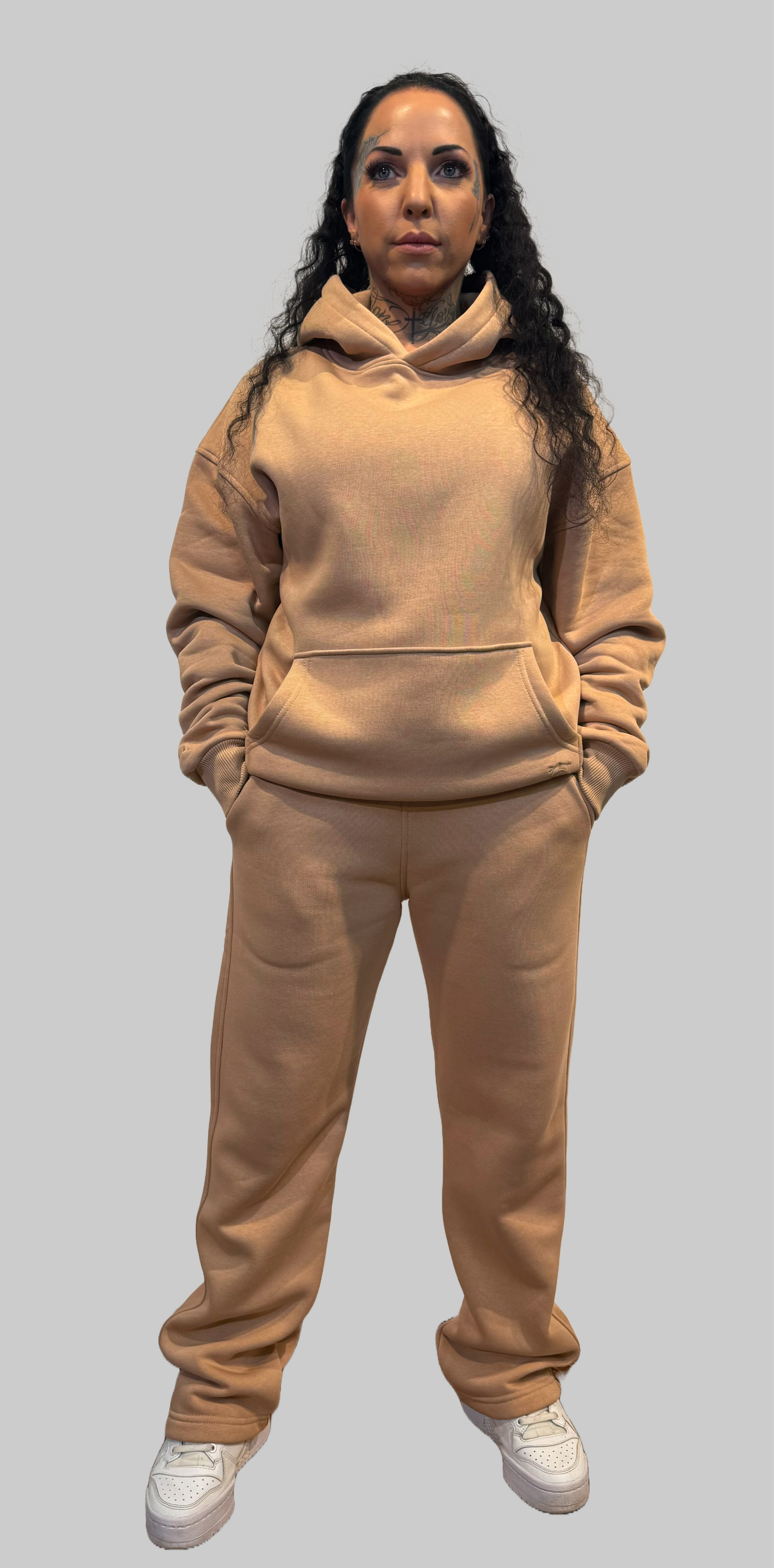 GS Baggy Jogginghose Beige - Green Stitches