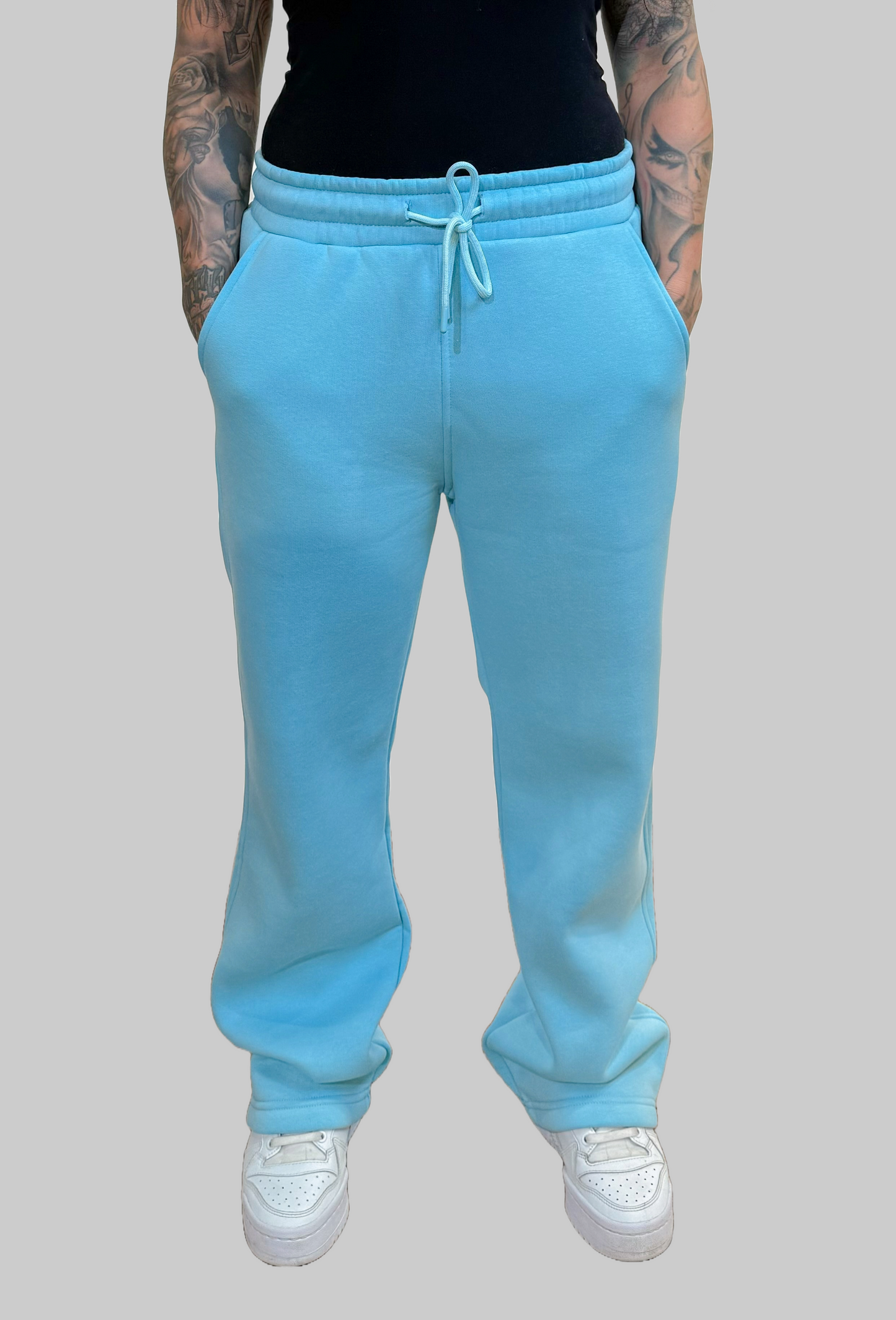 GS Baggy Jogginghose Ice Blue - Green Stitches