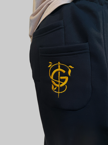 GS Baggy Jogginghose Schwarz - Green Stitches