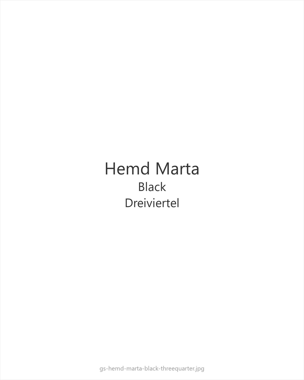 Hemd Marta Black — threequarter