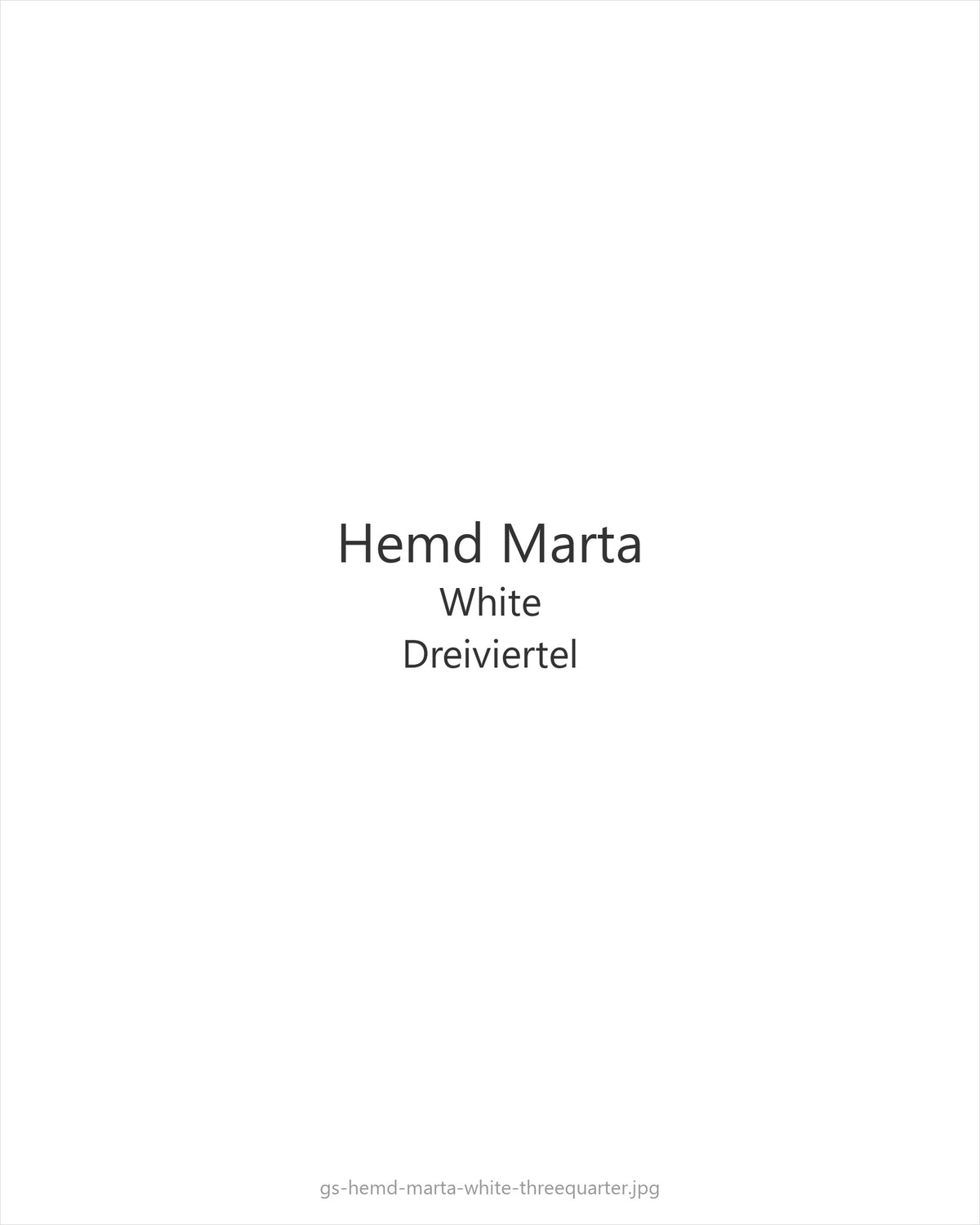Hemd Marta White — threequarter