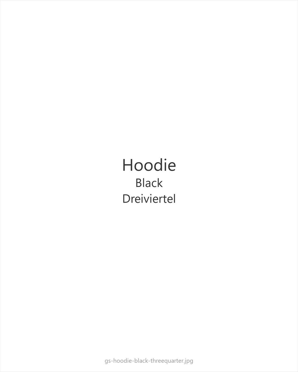 Hoodie Black — threequarter