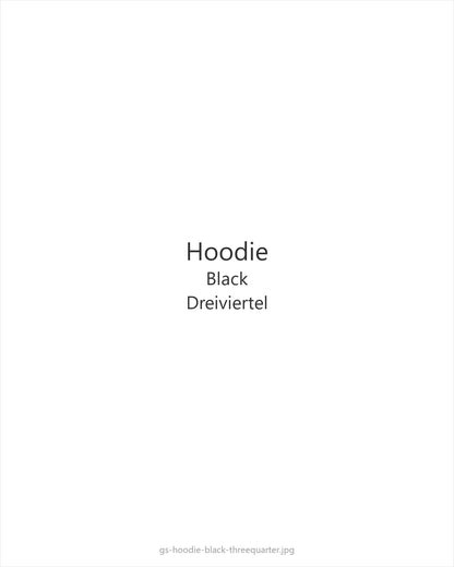 Hoodie Black — threequarter