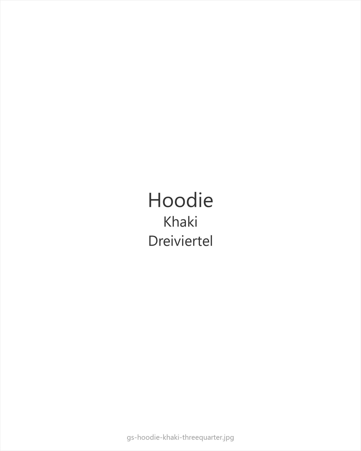 Hoodie Khaki — threequarter