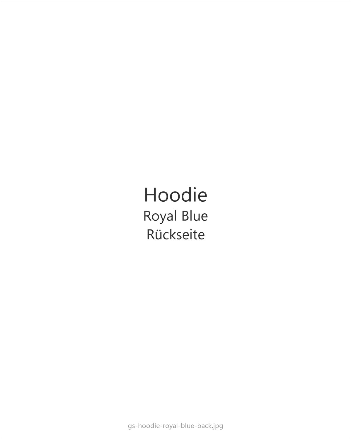 Hoodie Royal Blue — back