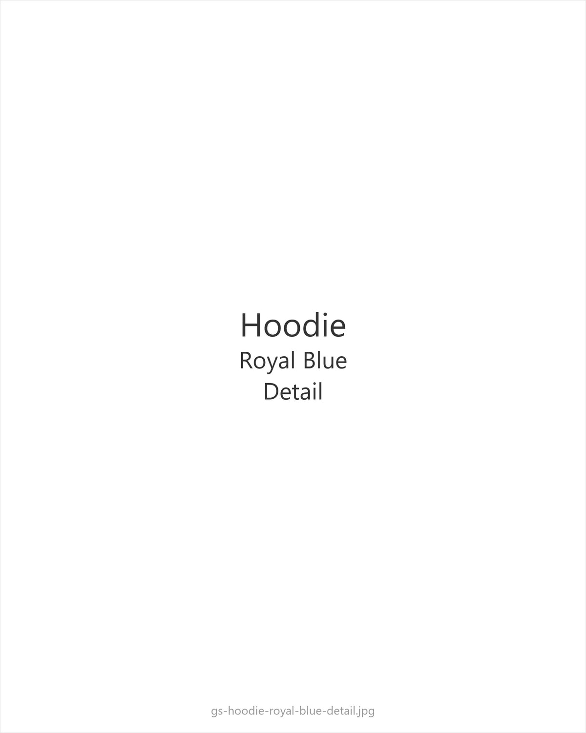 Hoodie Royal Blue — detail