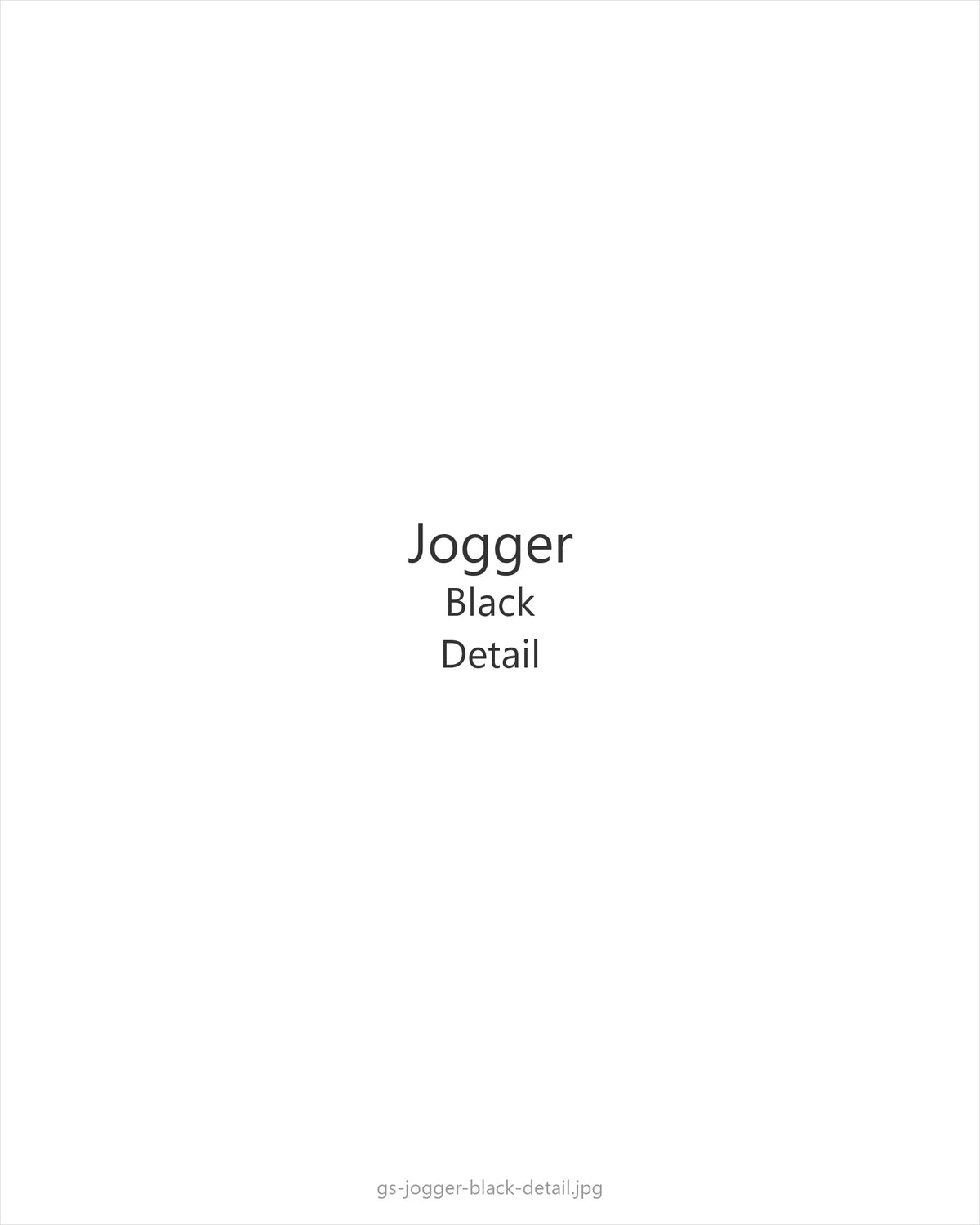 Jogger Black — detail