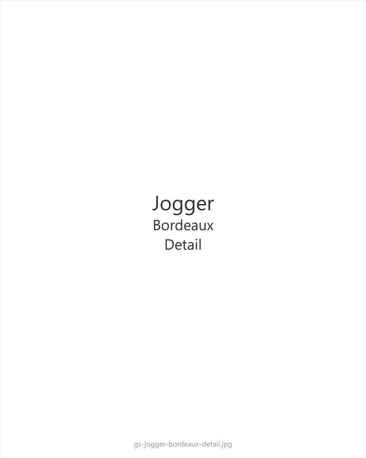 Jogger Bordeaux — detail