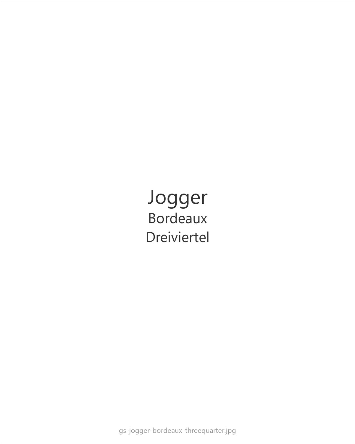 Jogger Bordeaux — threequarter