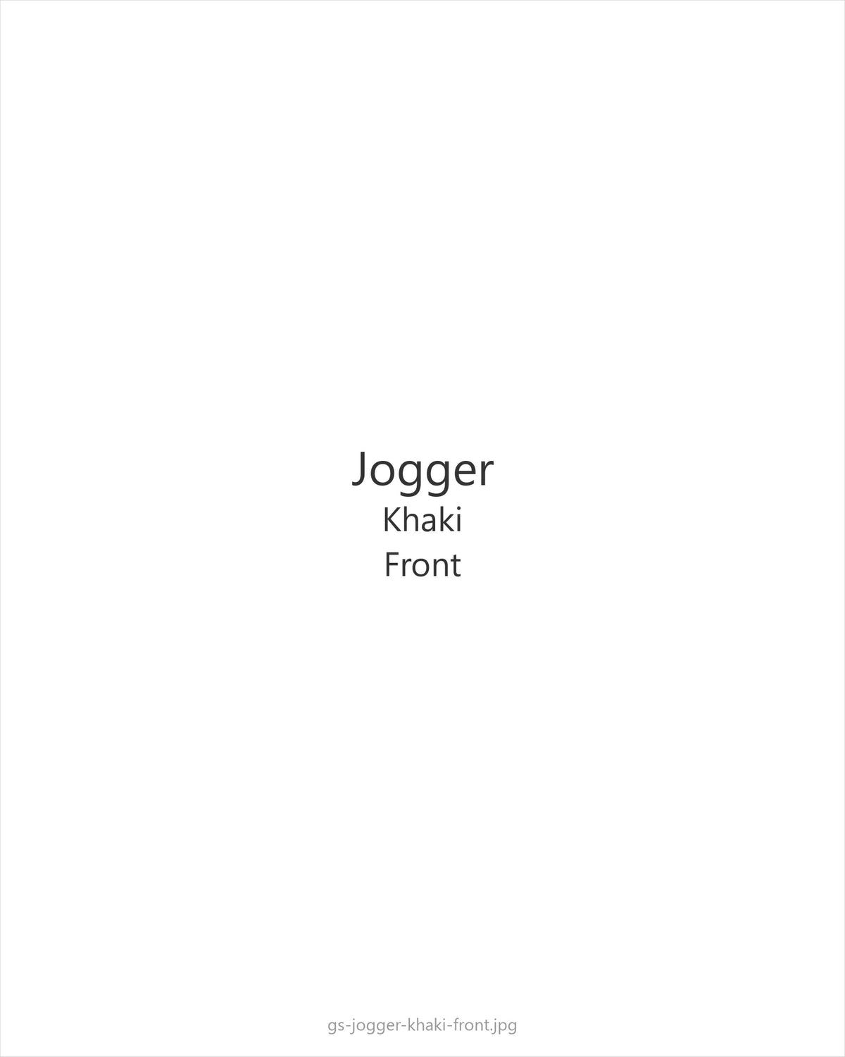 Jogger Khaki — front