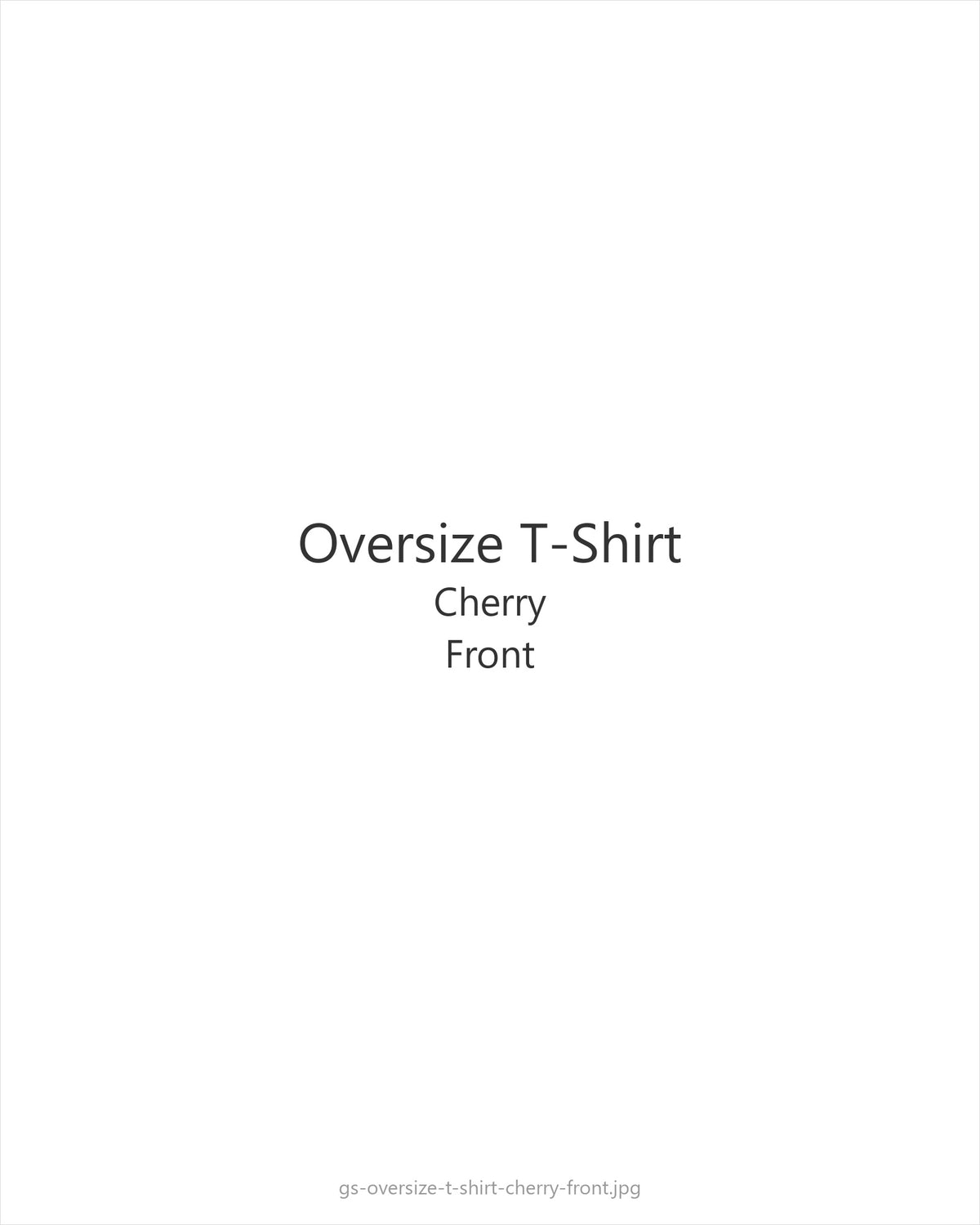 Oversize T-Shirt Cherry — front