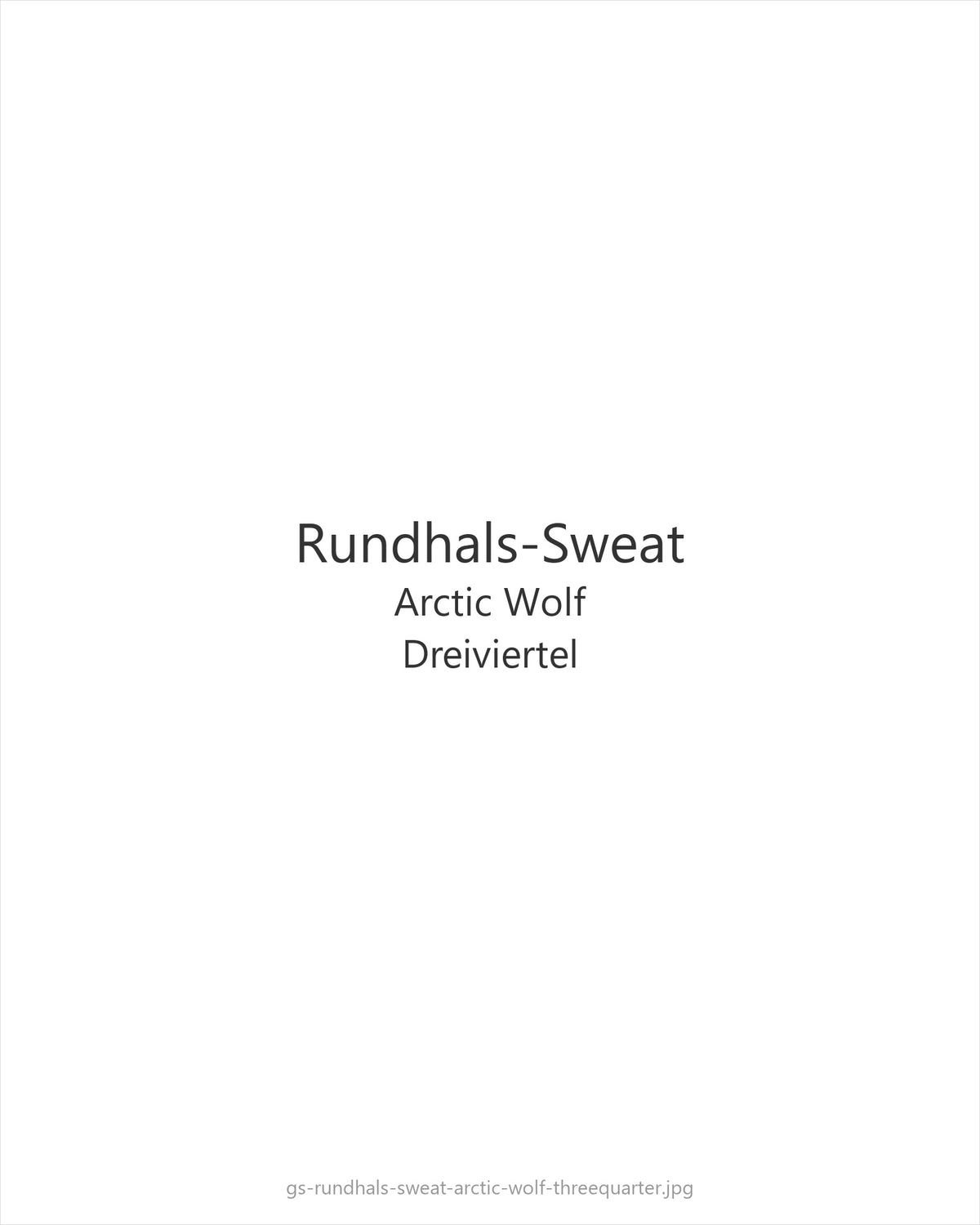 Rundhals-Sweat Arctic Wolf — threequarter