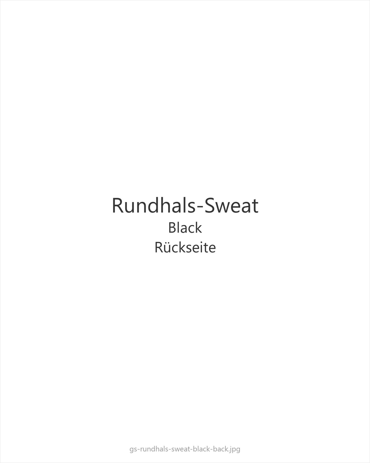Rundhals-Sweat Black — back