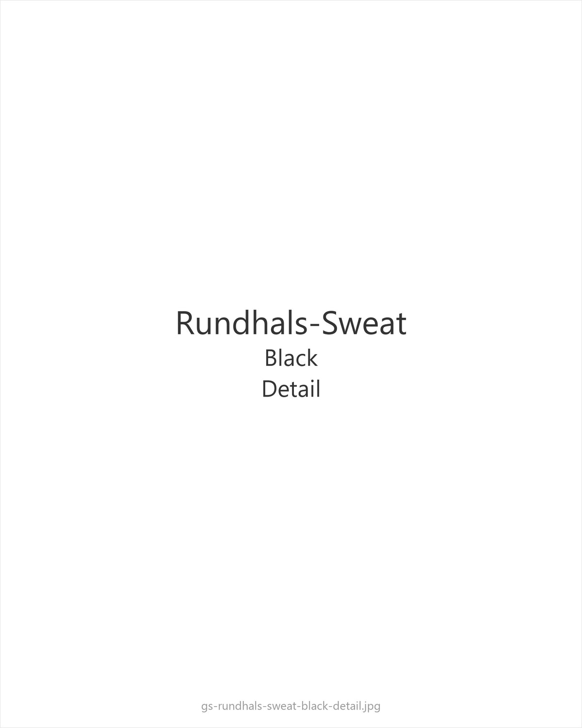 Rundhals-Sweat Black — detail