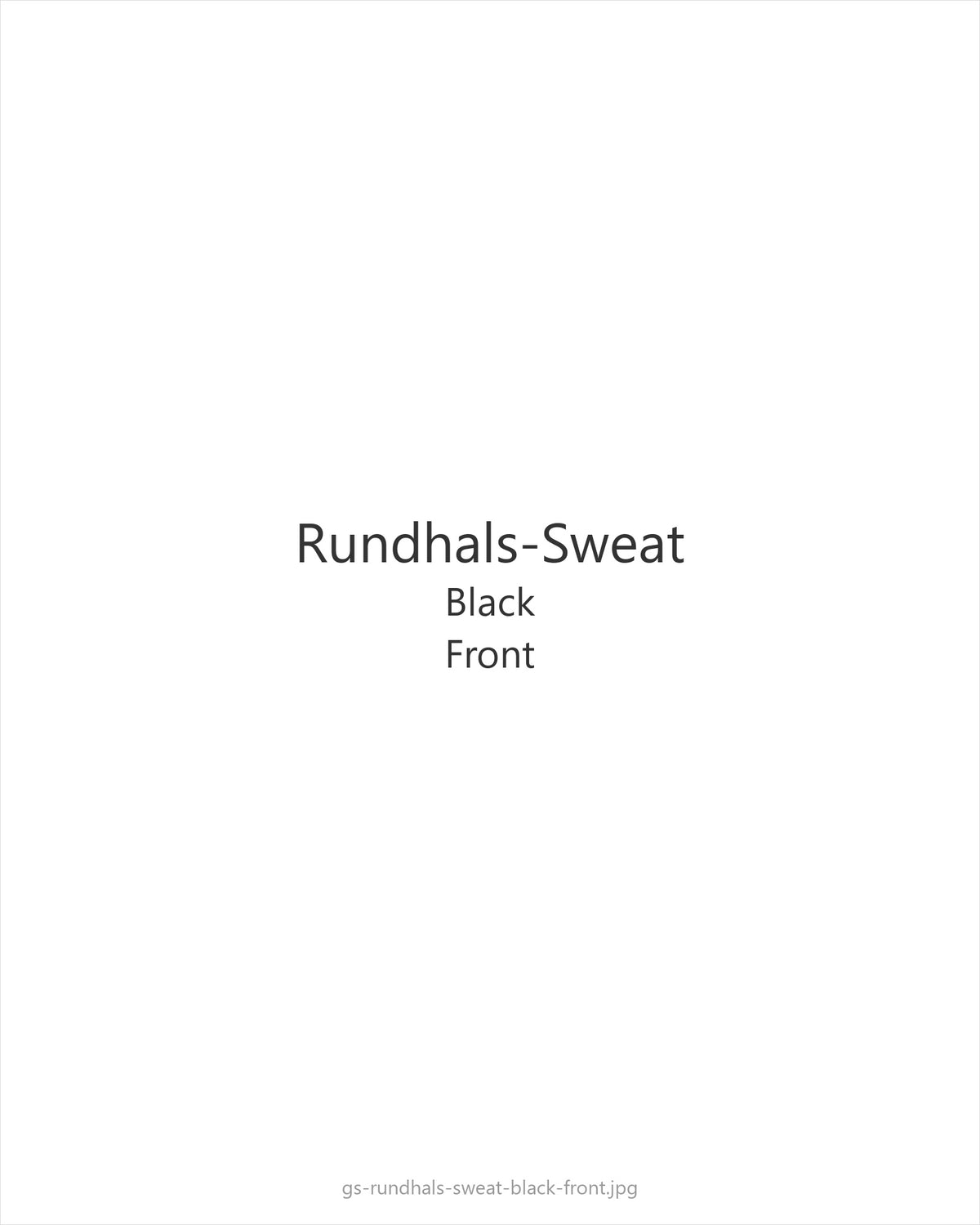 Rundhals-Sweat Black — front