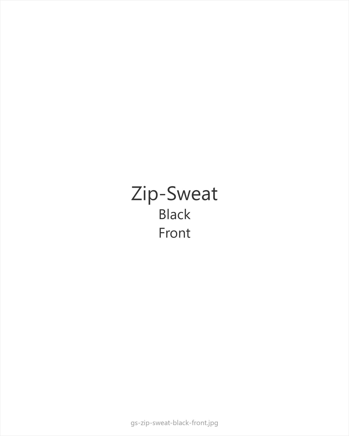 Zip-Sweat Black — front