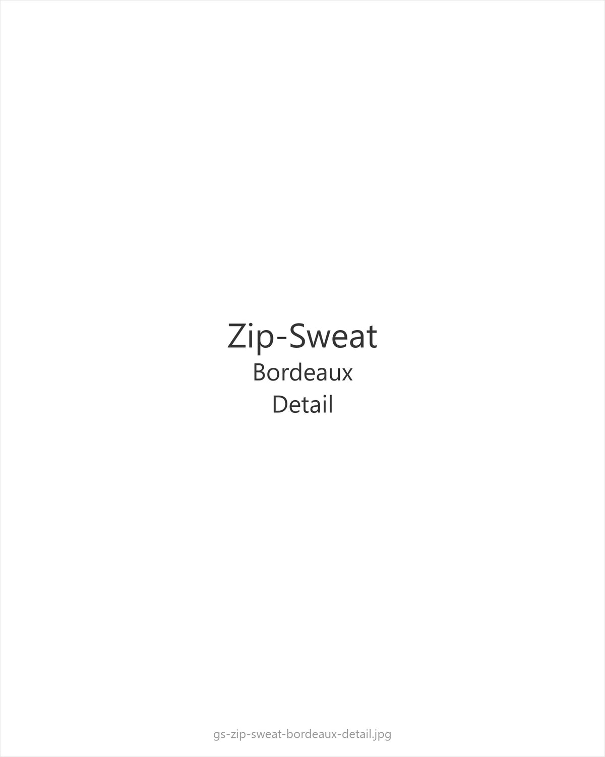 Zip-Sweat Bordeaux — detail