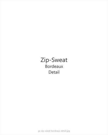 Zip-Sweat Bordeaux — detail