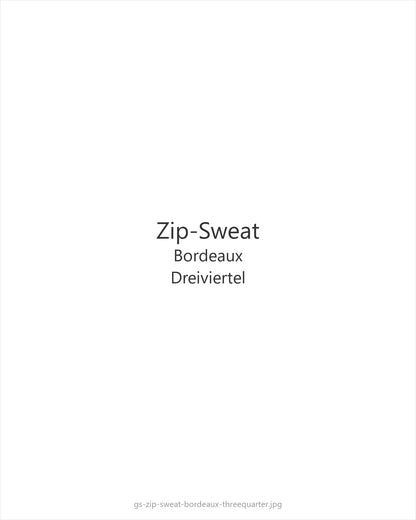 Zip-Sweat Bordeaux — threequarter