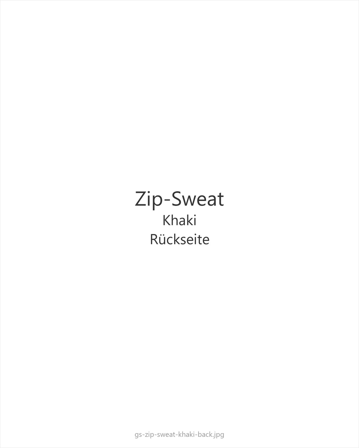 Zip-Sweat Khaki — back