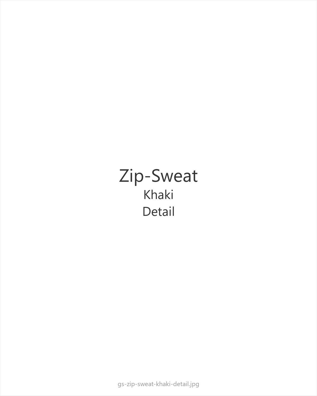 Zip-Sweat Khaki — detail